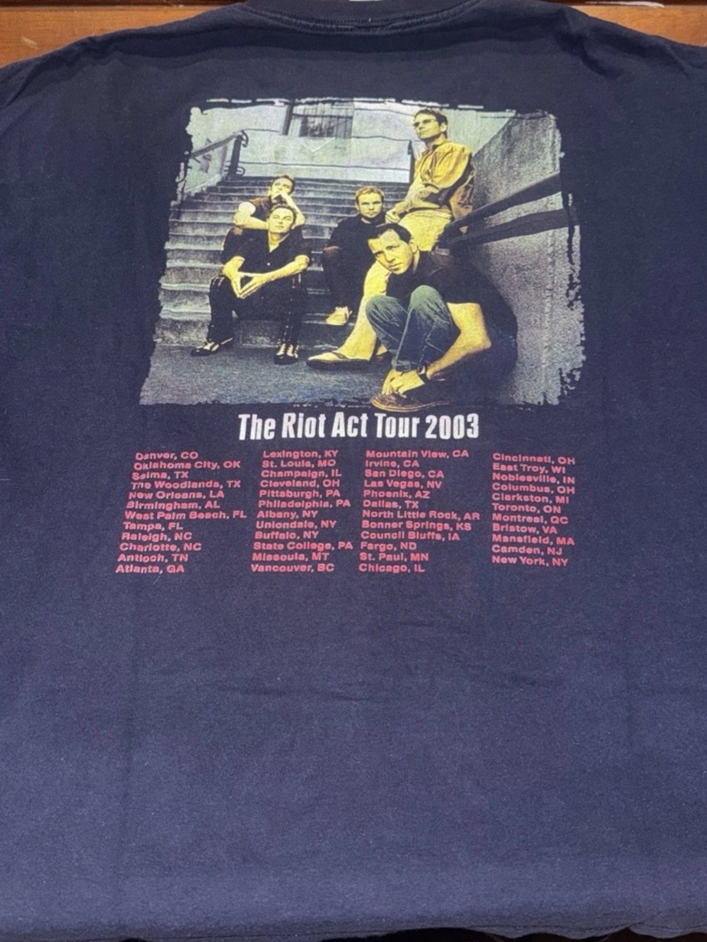 Vintage Pearl Jam 2003 The Riot Act Tour Concert t-shirt Blue Men’s XXL Skull